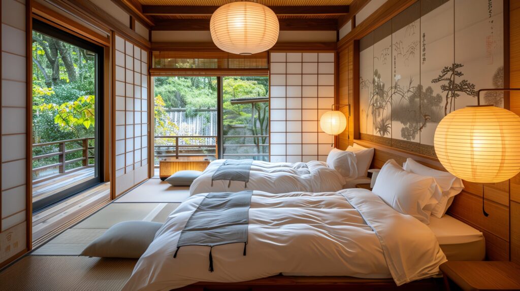 和風の寝室。
